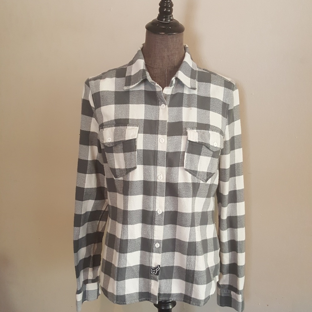 {Fox Racing} Plaid Button Down L/S Shirt